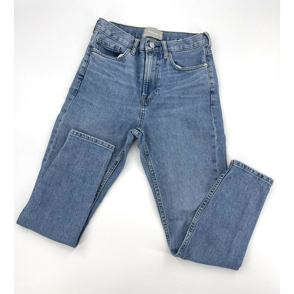 Everlane Women's High Rise Straight Leg Light BlueJeans 26 X25.5" Ankle #139393